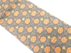 花唐草模様織り出し　名古屋帯